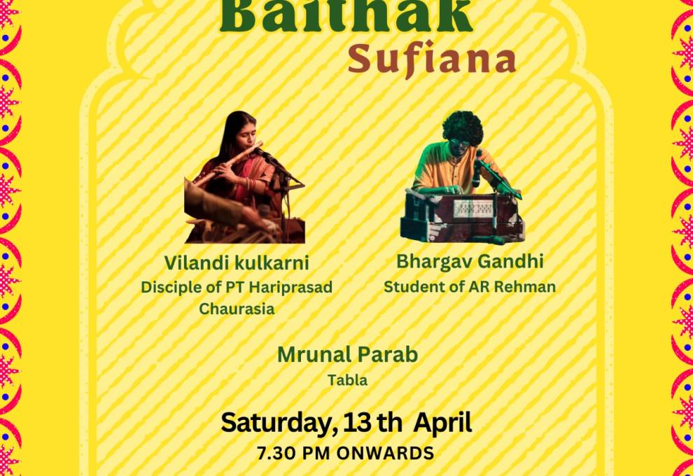 Jambul Baithak Sufiana: A Night of Melodies with Bhargav Gandhi and Vilandi Kulkarni 
